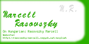 marcell rasovszky business card